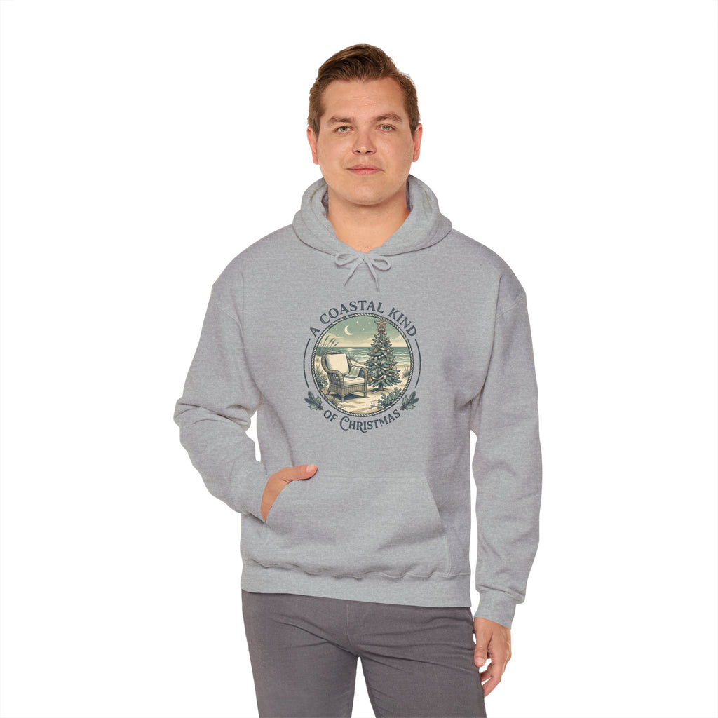 A Coastal Kind of Christmas Hoodie | Beach Chair Holiday Pullover Sweatshirt
