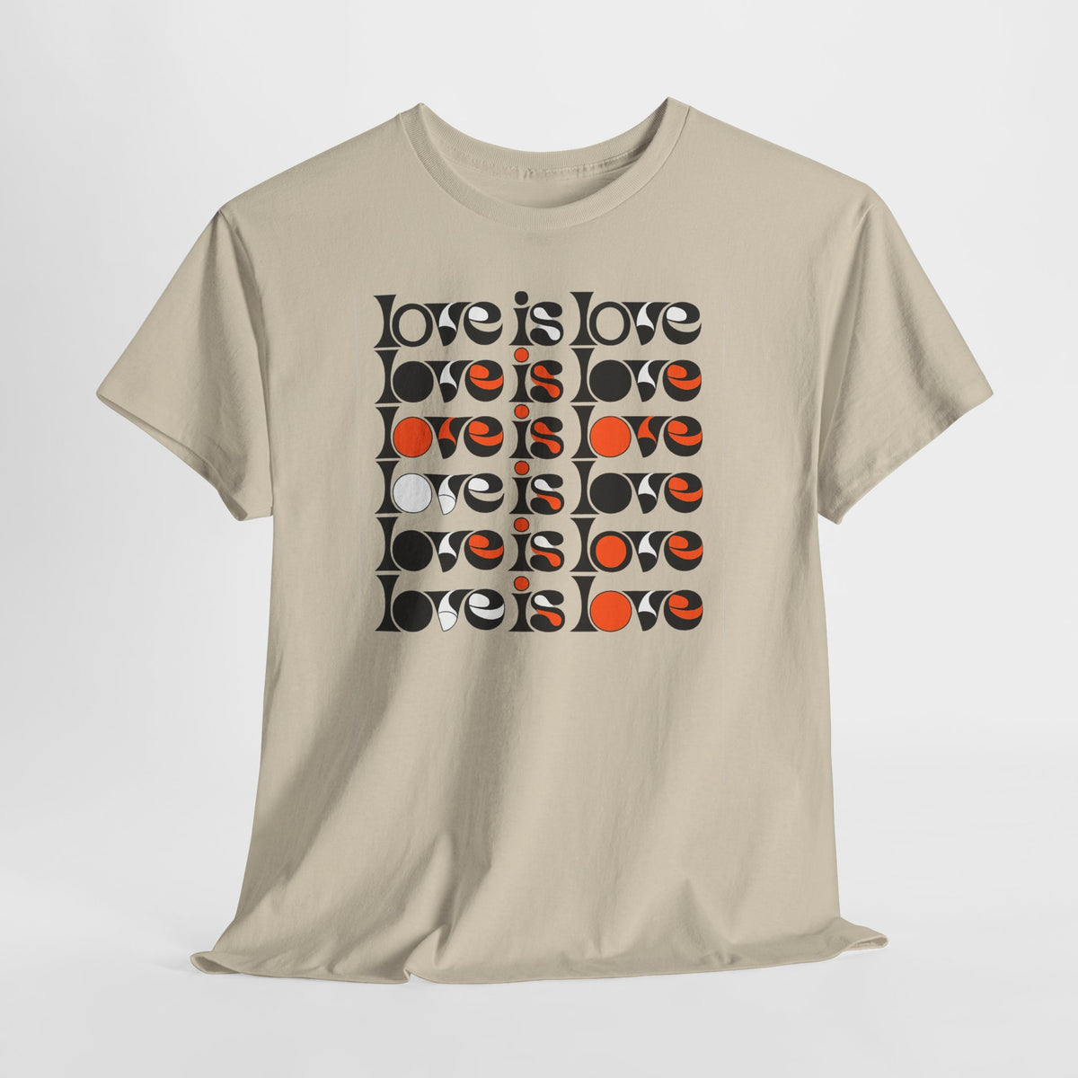 Love Is Love Stacked T-Shirt - Retro LGBTQ+ White Graphic Tee