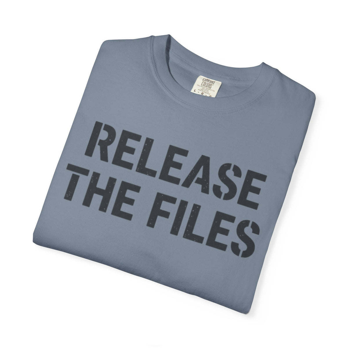 Release The Files T-Shirt | Minimalist Stencil Typography Graphic Tee