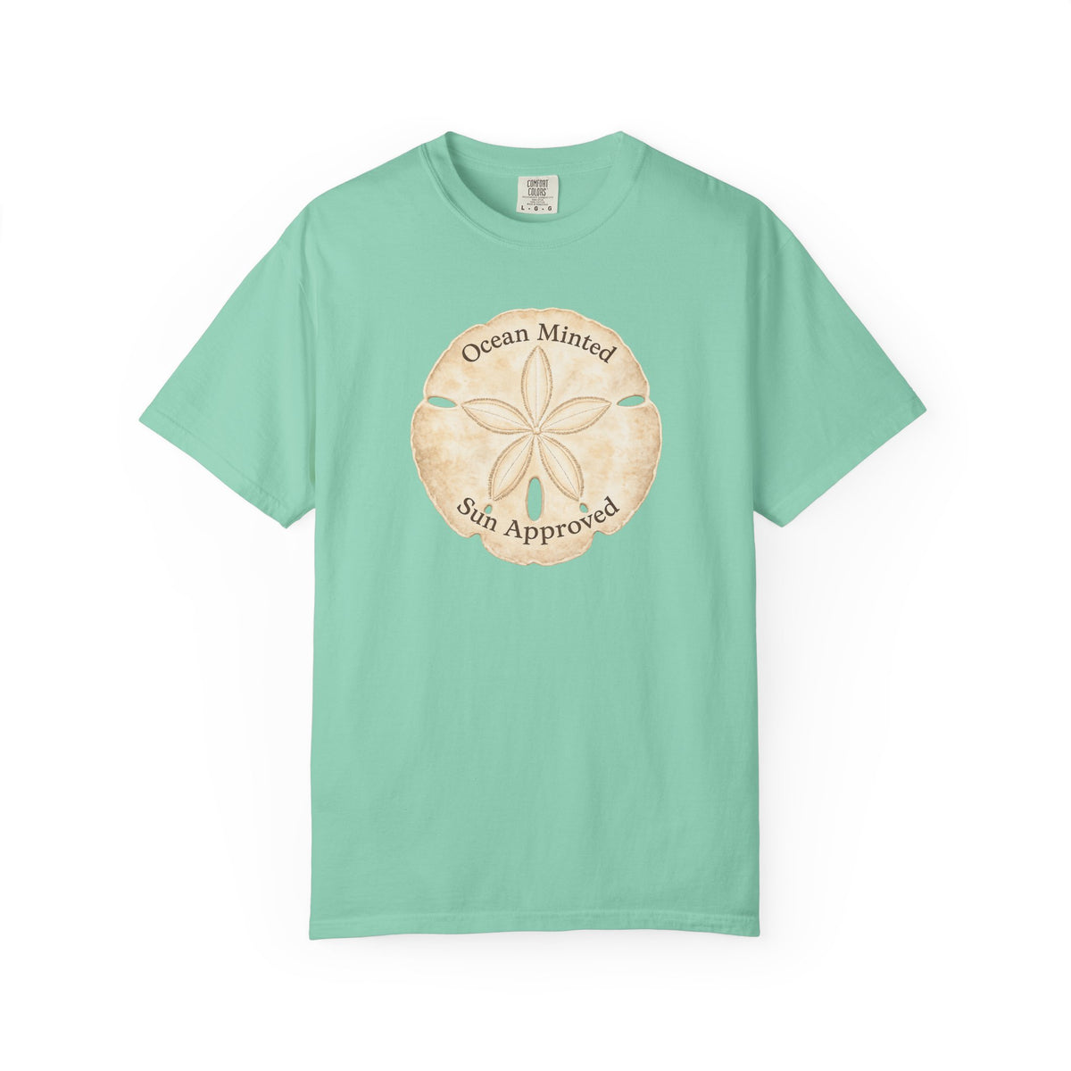 Ocean Minted Sun Approved Sand Dollar T-Shirt | Mint Green Coastal Graphic Tee