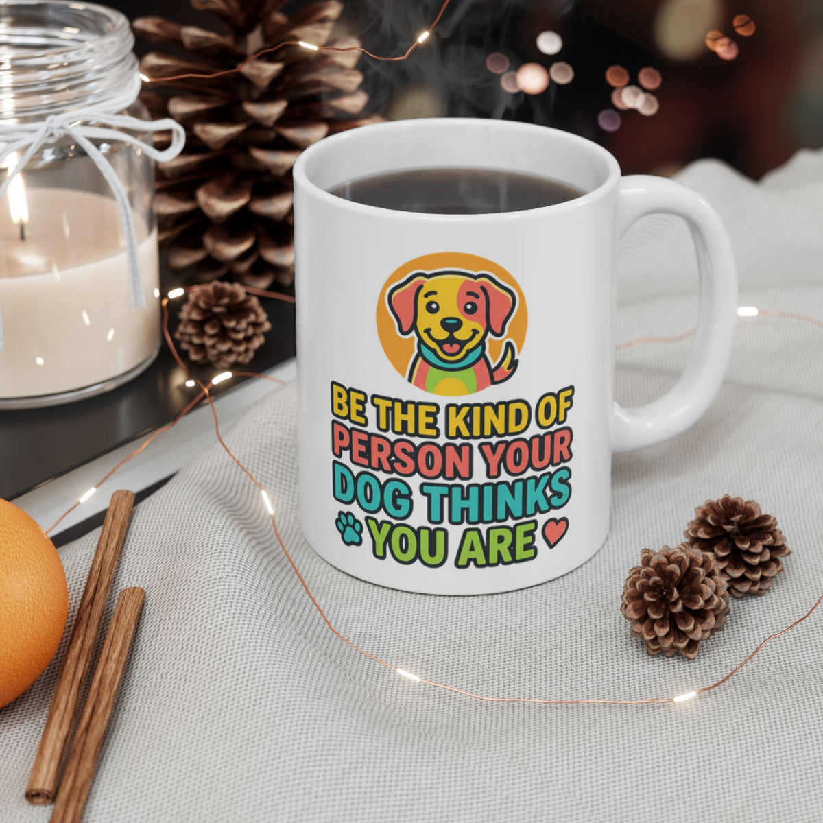 Be The Kind Of Person Your Dog Thinks You Are Dog Portrait Mug | Pet Lover Cup