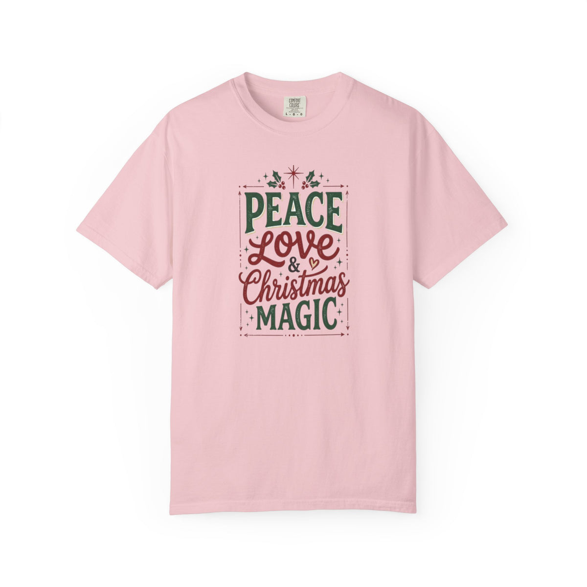 Christmas T-Shirt — "Peace Love & Christmas Magic" Holiday Graphic Tee