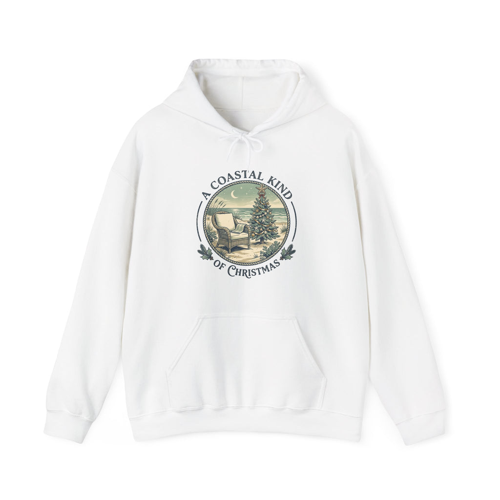A Coastal Kind of Christmas Hoodie | Beach Chair Holiday Pullover Sweatshirt