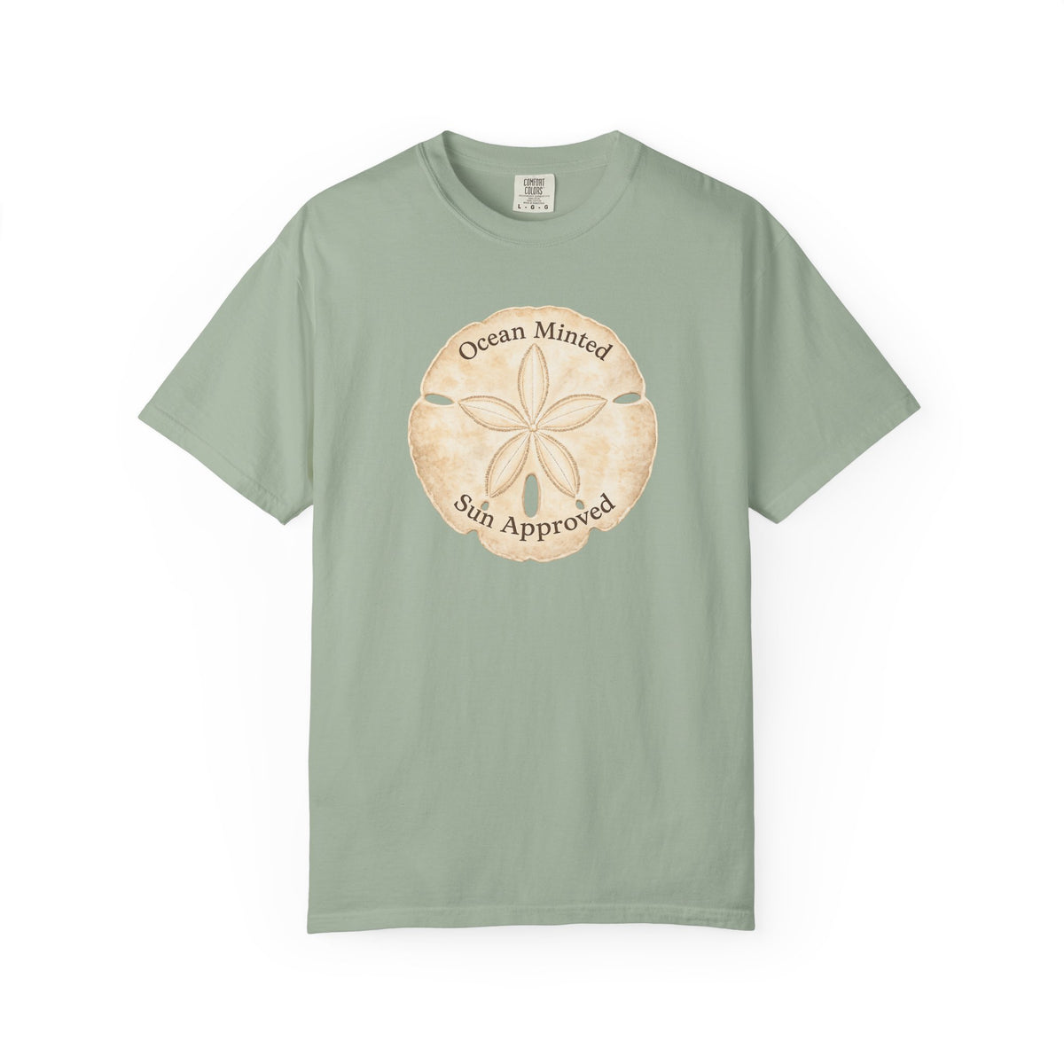 Ocean Minted Sun Approved Sand Dollar T-Shirt | Mint Green Coastal Graphic Tee