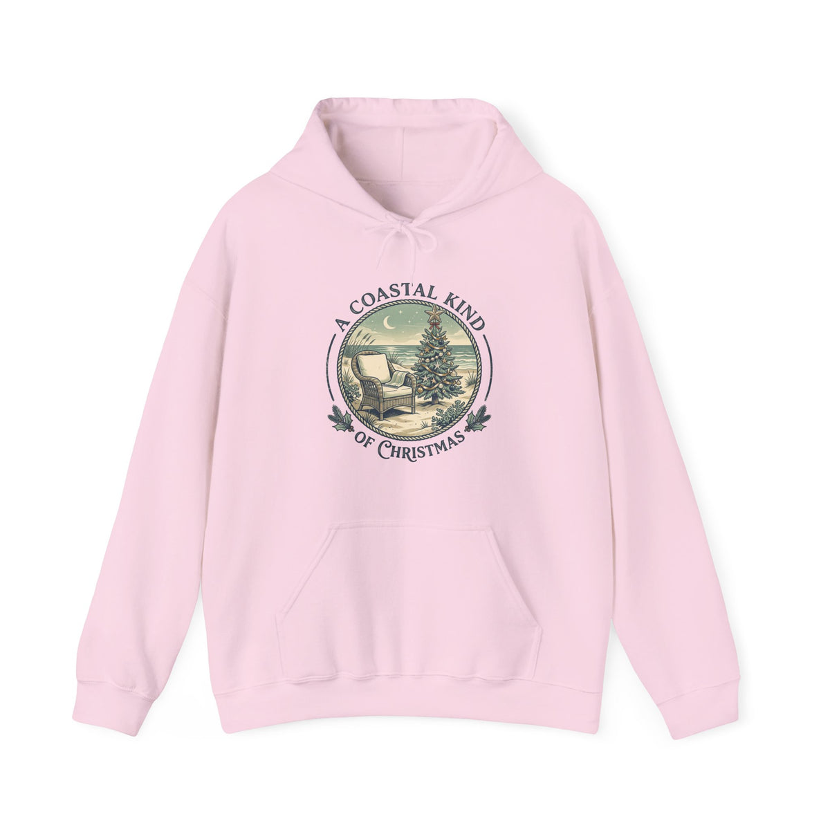 A Coastal Kind of Christmas Hoodie | Beach Chair Holiday Pullover Sweatshirt