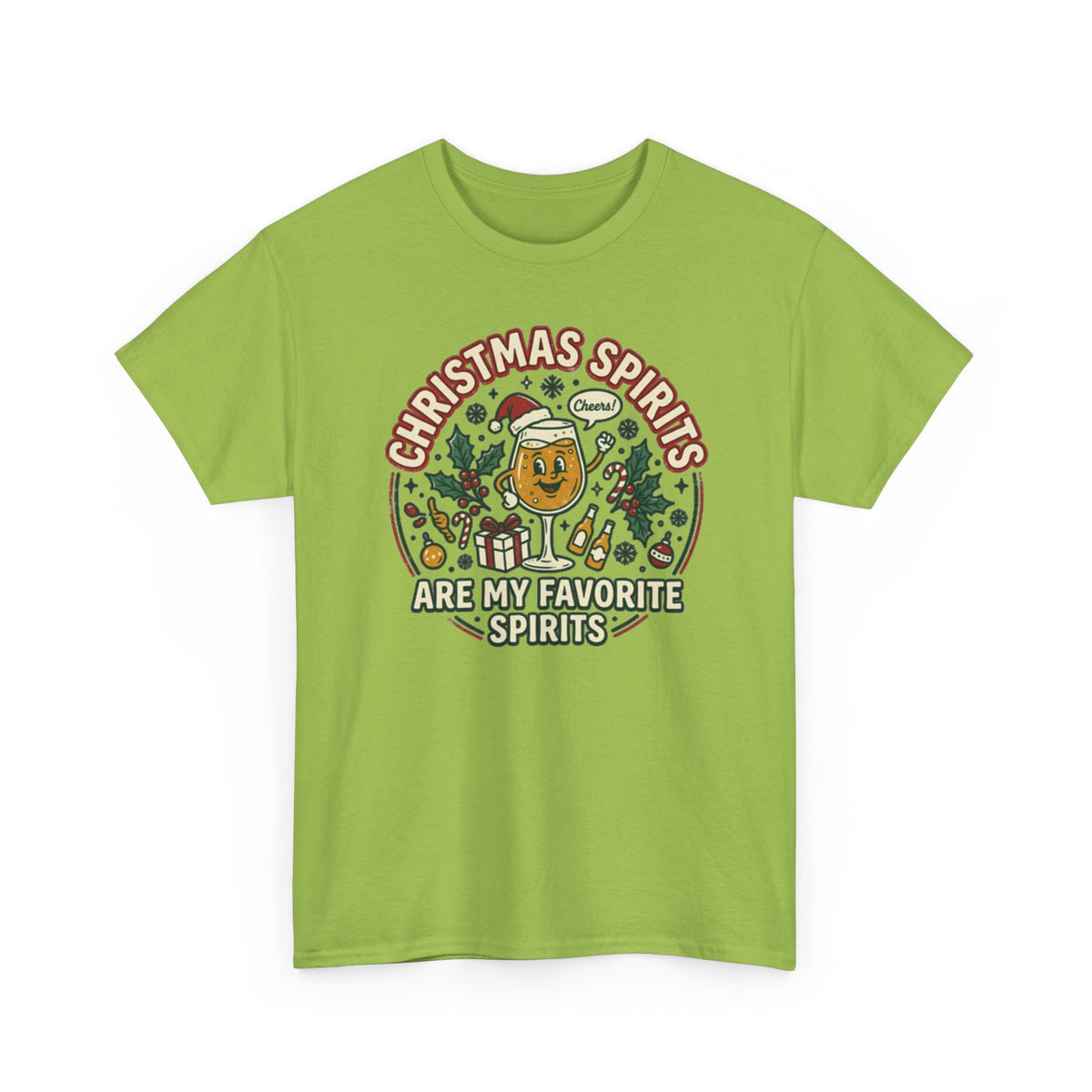 Christmas Spirits Are My Favorite Spirits T-Shirt | Funny Holiday Cocktail Shirt