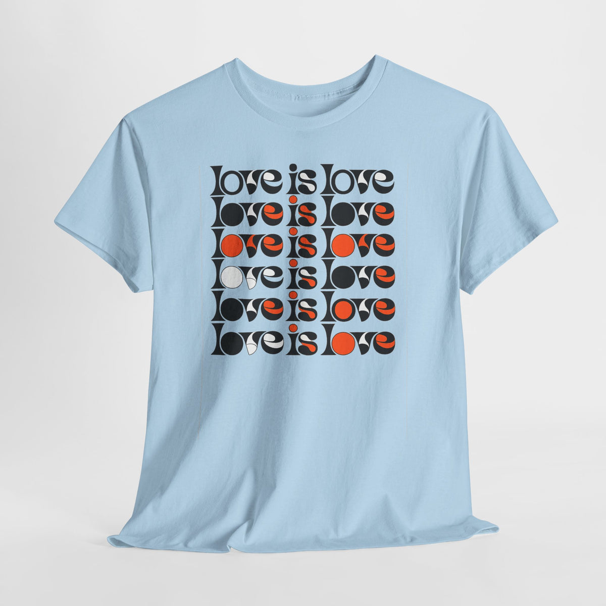 Love Is Love Stacked T-Shirt - Retro LGBTQ+ White Graphic Tee