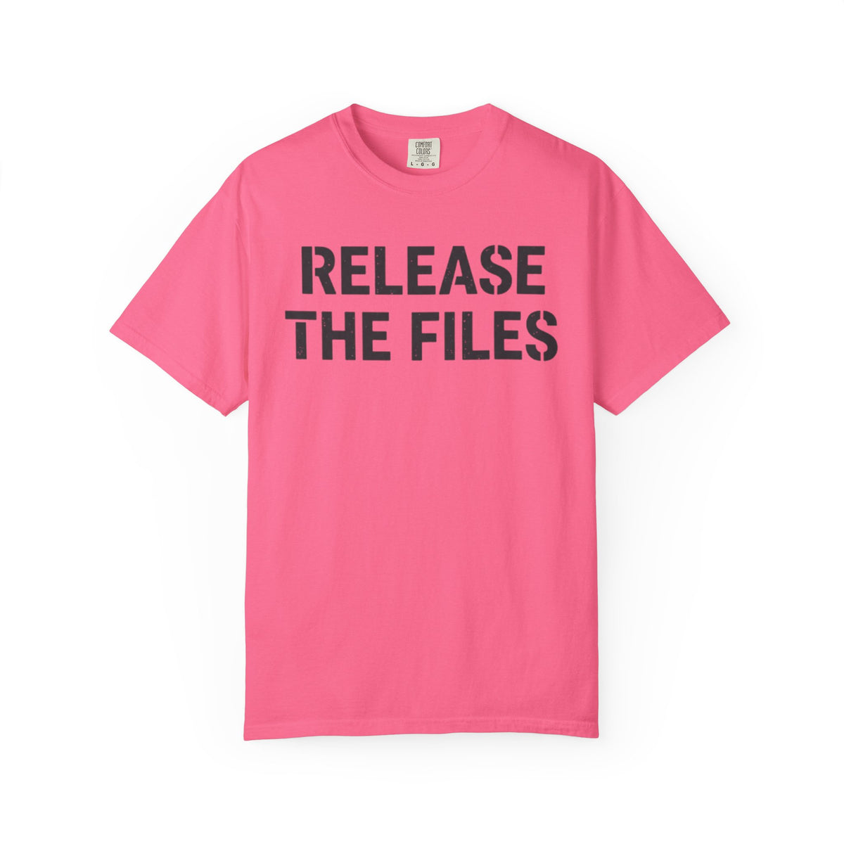 Release The Files T-Shirt | Minimalist Stencil Typography Graphic Tee
