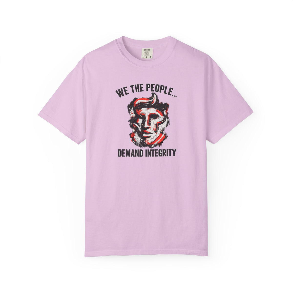 We The People Demand Integrity T-Shirt | Light Blue Patriotic Graphic Tee