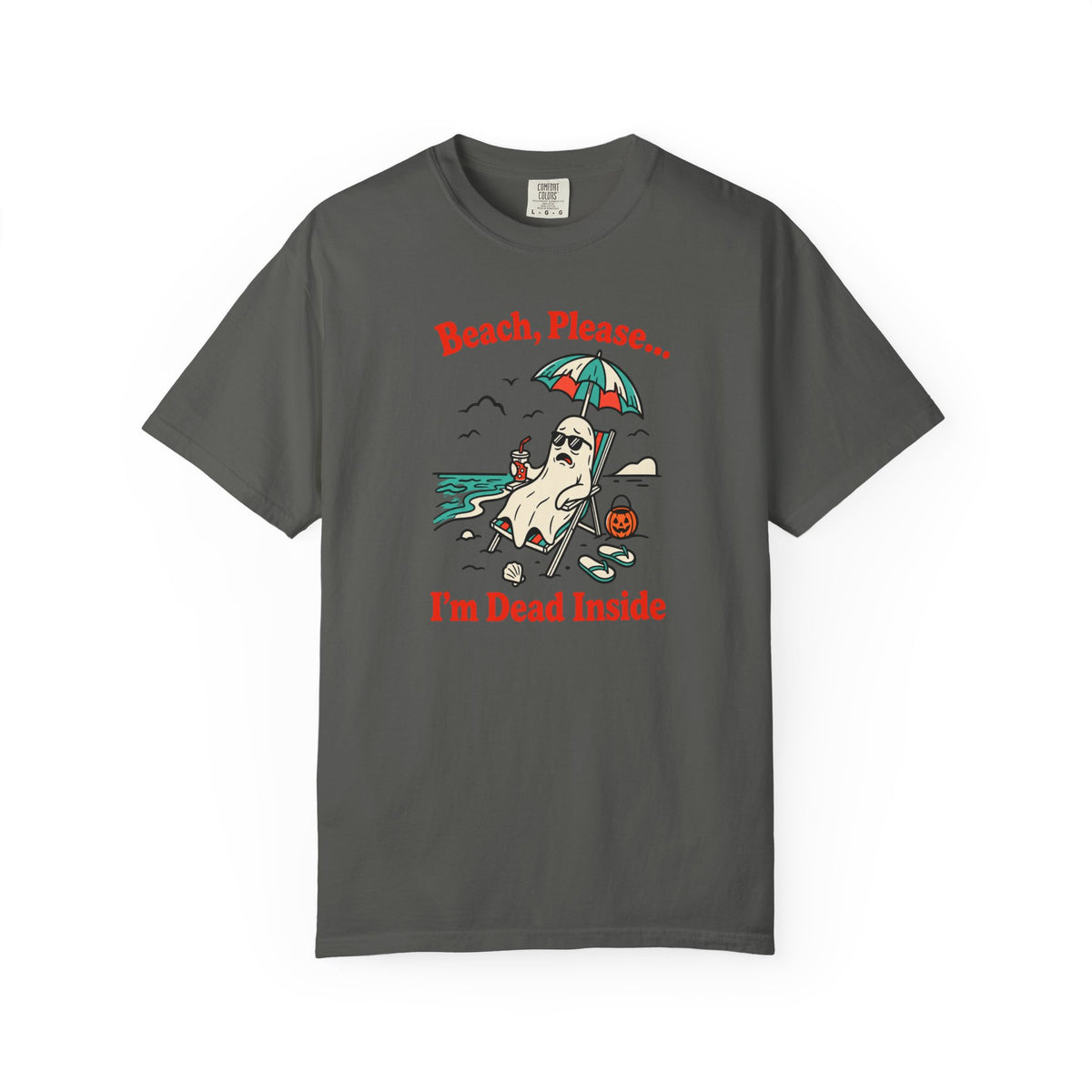 Beach Please I'm Dead Inside Shirt | Cute Ghost Beach Halloween T-Shirt